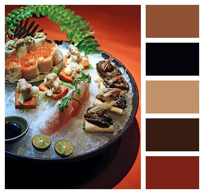 Modern Cuisine Sushi Seafoods Image